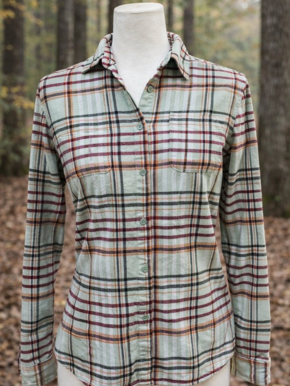 Woolrich Pemberton Plaid Button‑Up Flannel Shirt Classic Gorpcore  Cottagecore